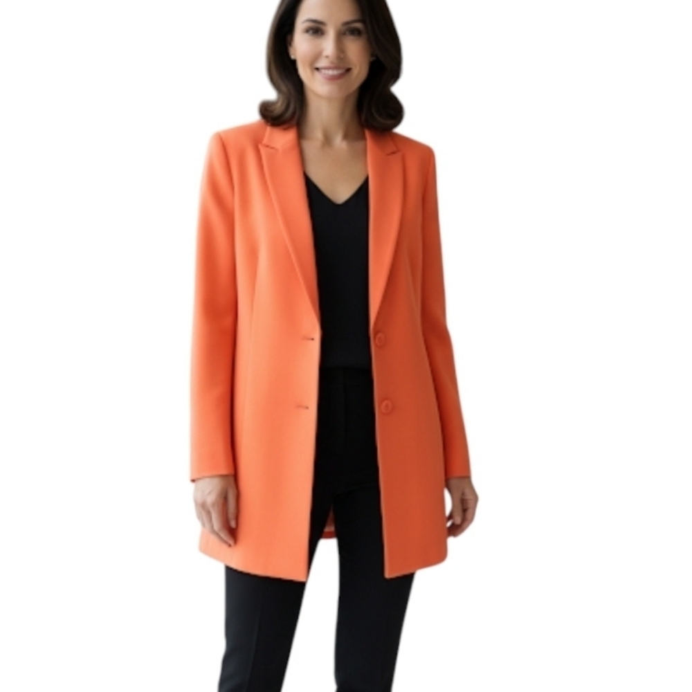 Jones New York Vintage Silk Button Front Jacket Blazer NWT